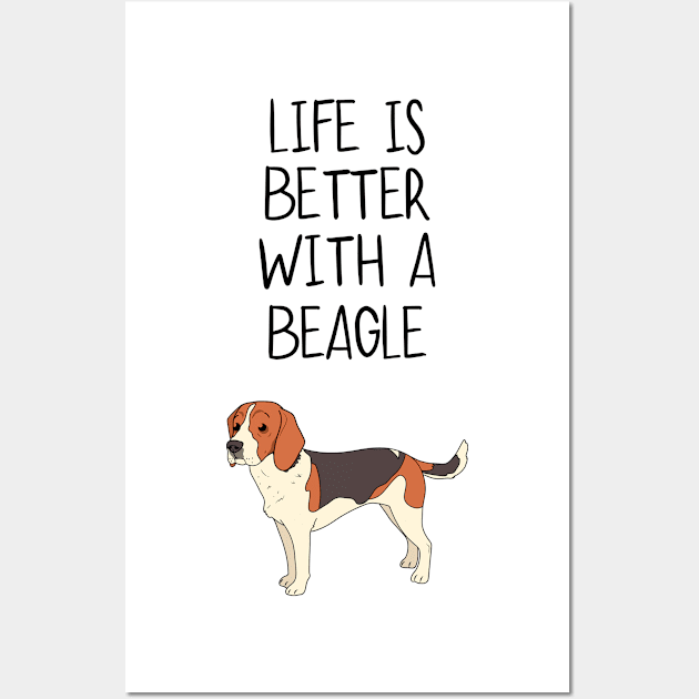 Life Is Better With A Beagle Dog Wall Art by octopath traveler floating island